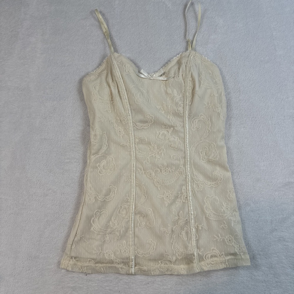 Y2k Vintage Candies Ream Lace Cami Bustier Size Large Fairy Whimsical Ballerina